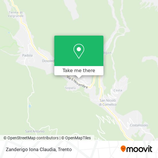 Zanderigo Iona Claudia map