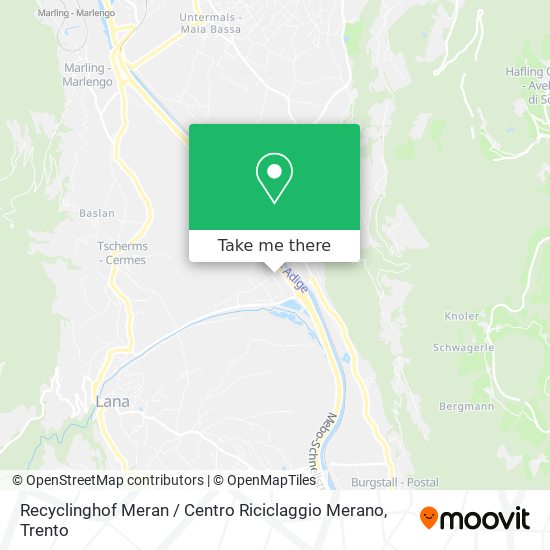 Recyclinghof Meran / Centro Riciclaggio Merano map