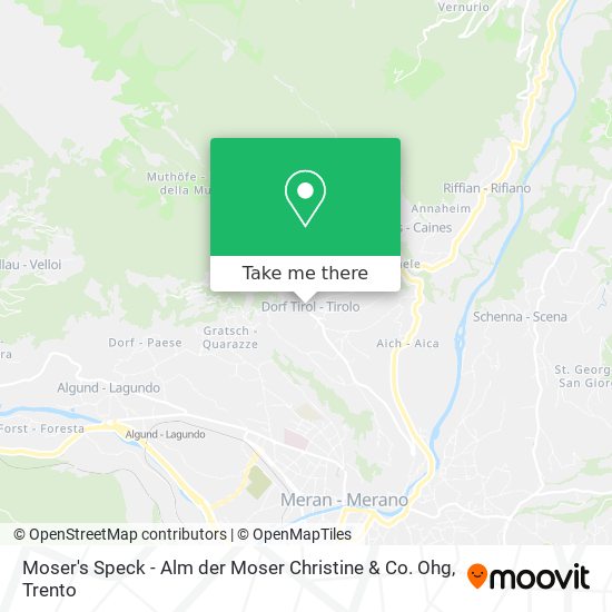 Moser's Speck - Alm der Moser Christine & Co. Ohg map