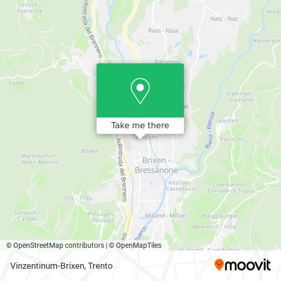 Vinzentinum-Brixen map