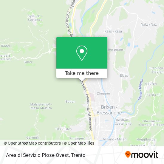 Area di Servizio Plose Ovest map
