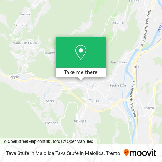 Tava Stufe in Maiolica Tava Stufe in Maiolica map