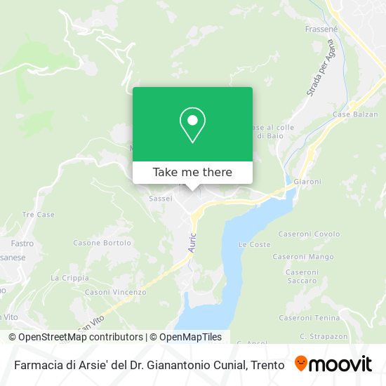 Farmacia di Arsie' del Dr. Gianantonio Cunial map