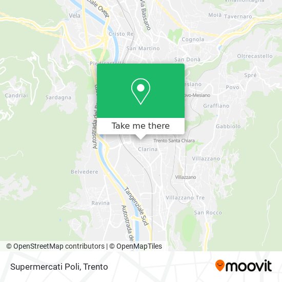 Supermercati Poli map