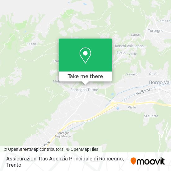 Assicurazioni Itas Agenzia Principale di Roncegno map