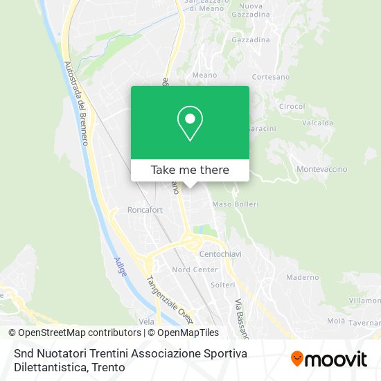 Snd Nuotatori Trentini Associazione Sportiva Dilettantistica map