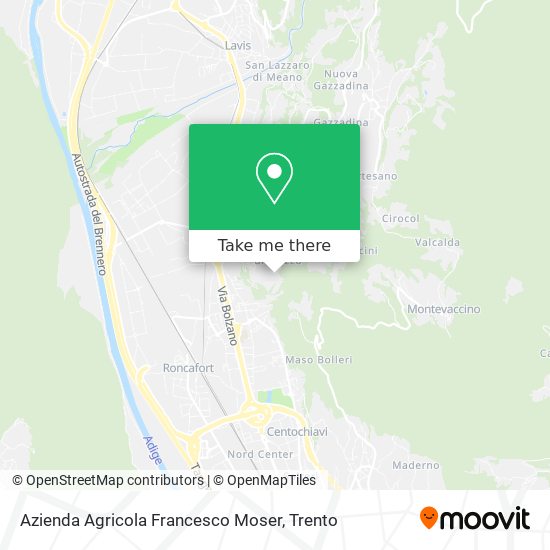 Azienda Agricola Francesco Moser map