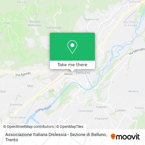 Associazione Italiana Dislessia - Sezione di Belluno map