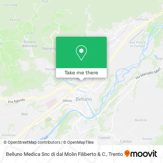 Belluno Medica Snc by Filiberto dal Molin & Co. map