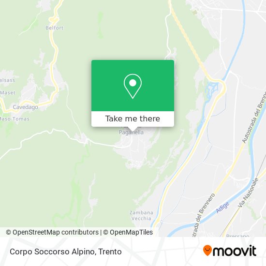 Corpo Soccorso Alpino map