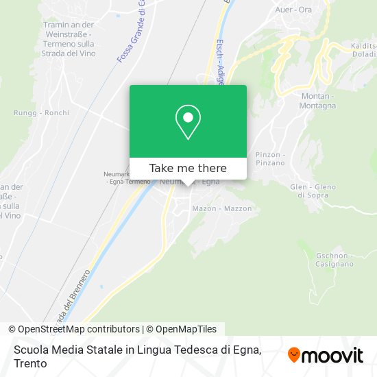 Scuola Media Statale in Lingua Tedesca di Egna map