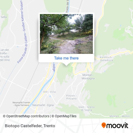 Biotopo Castelfeder map
