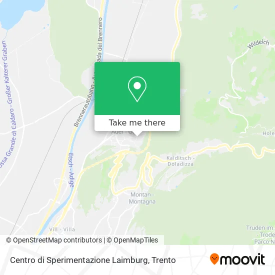 Centro di Sperimentazione Laimburg map