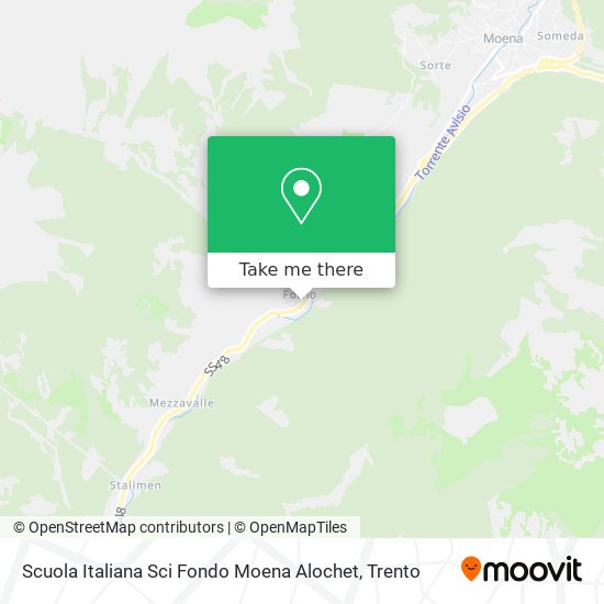 Scuola Italiana Sci Fondo Moena Alochet map