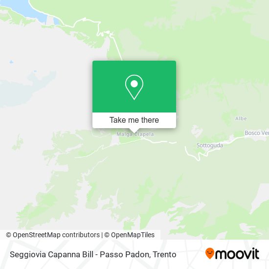 Seggiovia Capanna Bill - Passo Padon map