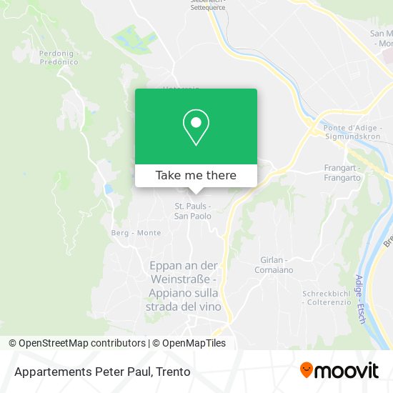 Appartements Peter Paul map