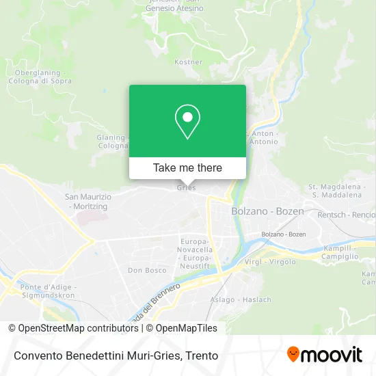 Convento Benedettini Muri-Gries map
