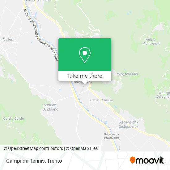 Campi da Tennis map