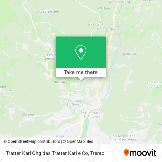 Tratter Karl Ohg des Tratter Karl e Co map
