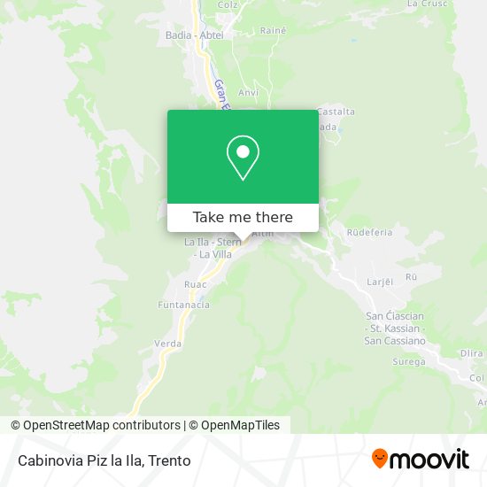 Cabinovia Piz la Ila map