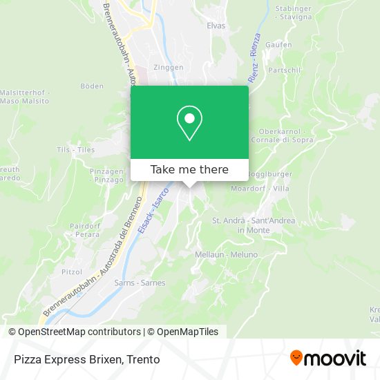 Pizza Express Brixen map
