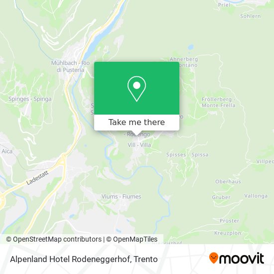 Alpenland Hotel Rodeneggerhof map