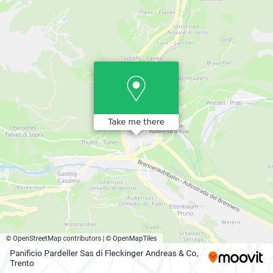 Panificio Pardeller Sas di Fleckinger Andreas & Co map