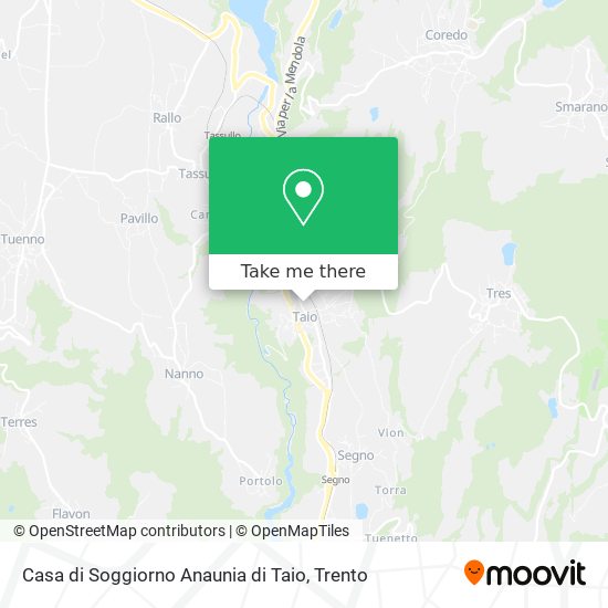 Casa di Soggiorno Anaunia di Taio map