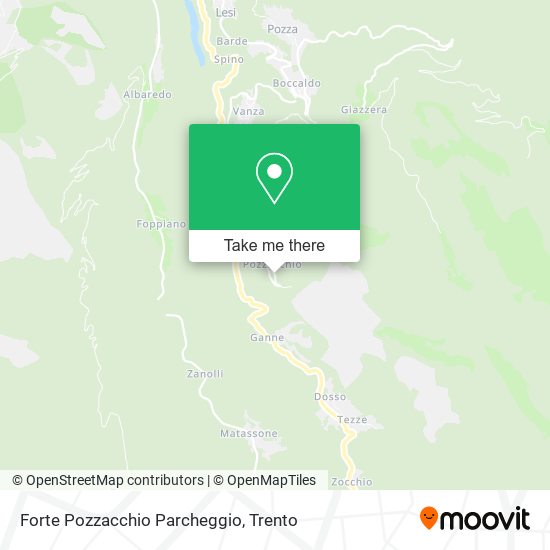 Forte Pozzacchio Parcheggio map