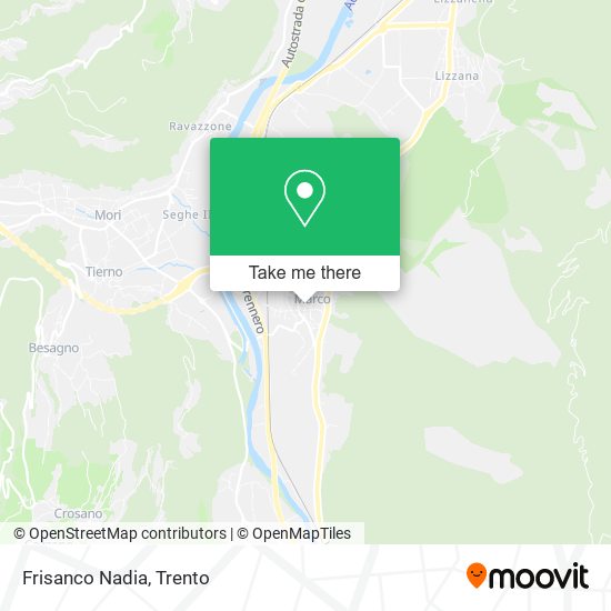 Frisanco Nadia map