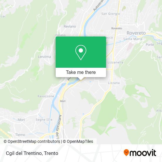 Cgil del Trentino map