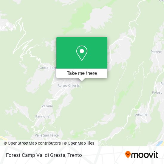 Forest Camp Val di Gresta map