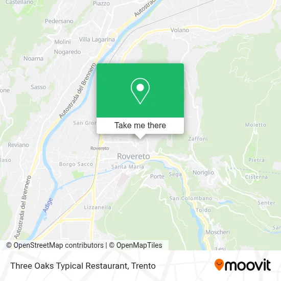 Three Oaks Typical Restaurant map