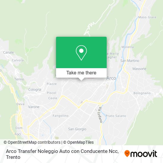 Arco Transfer Noleggio Auto con Conducente Ncc map