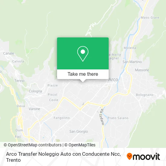 Arco Transfer Noleggio Auto con Conducente Ncc map