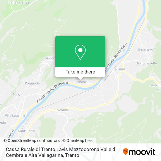 Cassa Rurale di Trento Lavis Mezzocorona Valle di Cembra e Alta Vallagarina map