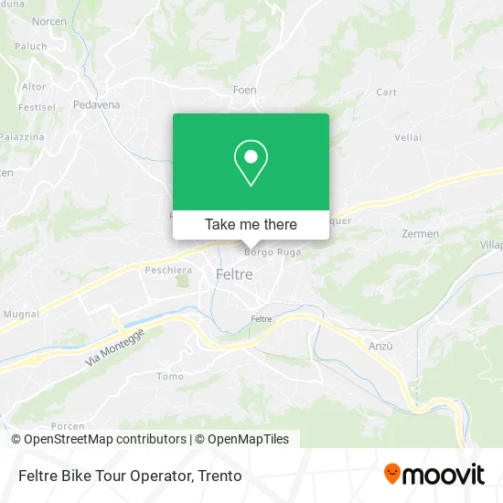 Feltre Bike Tour Operator map