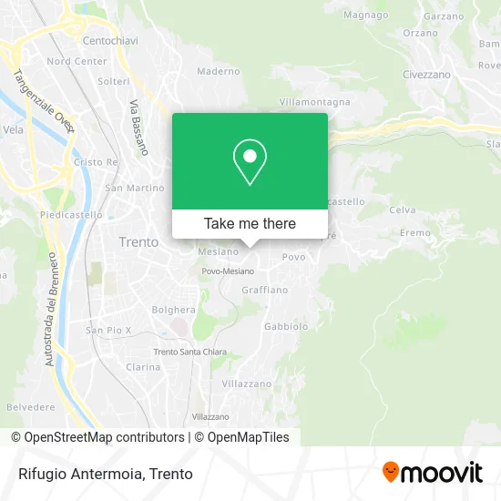 Antermoia Mountain Refuge map