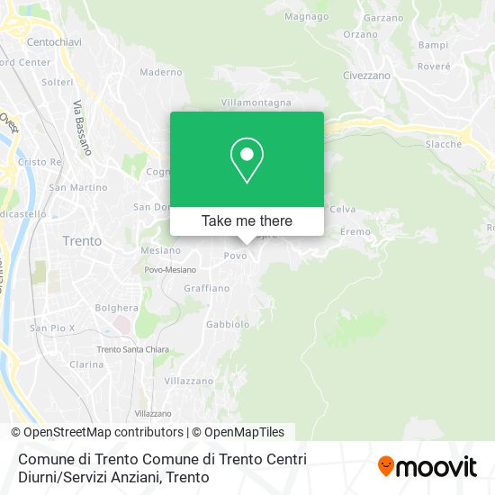 Comune di Trento Comune di Trento Centri Diurni / Servizi Anziani map