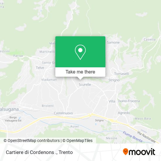 Cartiere di Cordenons . map