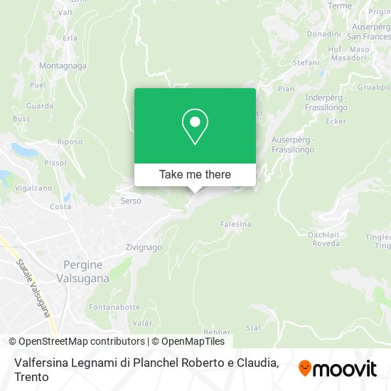 Valfersina Legnami di Planchel Roberto e Claudia map