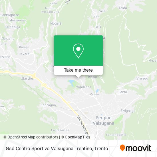 Gsd Centro Sportivo Valsugana Trentino map