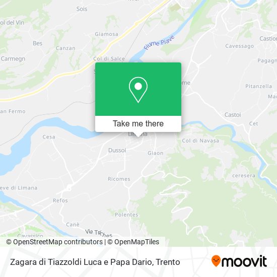 Zagara di Tiazzoldi Luca e Papa Dario map