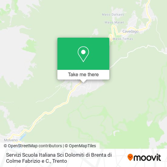 Servizi Scuola Italiana Sci Dolomiti di Brenta di Colme Fabrizio e C. map