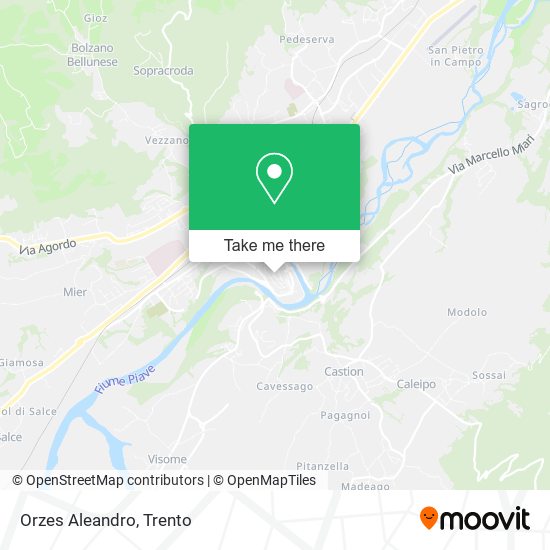 Orzes Aleandro map