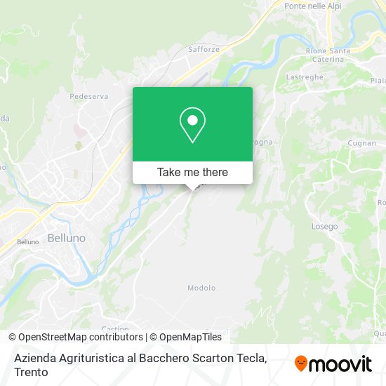 Azienda Agrituristica al Bacchero Scarton Tecla map