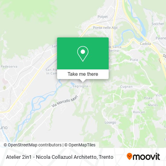 Atelier 2in1 - Nicola Collazuol Architetto map