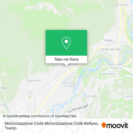 Motorizzazione Civile Motorizzazione Civile Belluno map