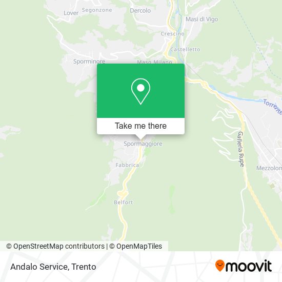 Andalo Service map