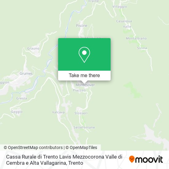 Cassa Rurale di Trento Lavis Mezzocorona Valle di Cembra e Alta Vallagarina map